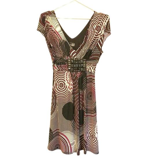 Bisou Bosou Flutter Sleeve Jewel V-Neck dress - Size 6 - Picture 1 of 6